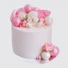 Розовый торт для девочки с леденцами №113958
