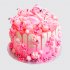 Розовый торт с розовыми фламинго для девочки №113959