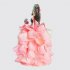 Белый торт в виде девушки в розовом платье №113969