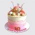 Торт на юбилей 10 лет для девочки с цветами №113988
