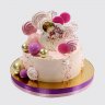 Классический торт для девочки с цветами №113991