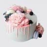 Праздничный торт для девочки с цветами на 12 лет №113993