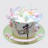 Праздничный торт для девочки с цветами на 12 лет №113993