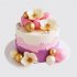 Торт с шарами из мастики для девочки с цветами №114004