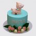 Торт с олененком девочке на 3 года с цветами №114012