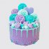 Фиолетовый торт для девочки с безе №114054