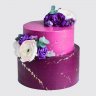 Детский фиолетовый торт на 4 года для девочки со сладостями №114065