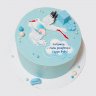 Классический торт с надписью сообщение о беременности №114099