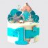 Торт для малыша на 1 годик с леденцами и звездами из пряника №114107