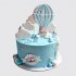 Праздничный торт для малыша с лисенком на воздушном шаре №114115