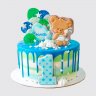 Торт для малыша на 1 годик с мишками на луне №114122