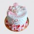 Белый торт с ребенком на выписку для девочки №114150