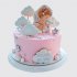 Торт на выписку для девочки с ангелом в облаках из пряника №114163