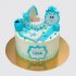 Классический торт на выписку для мальчика с младенцем №114167