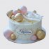 Торт с шарами из мастики на крещение №114196