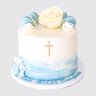 Детский торт с атрибутикой крещения №114197