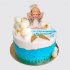 Торт с ангелочком для мальчика на крещение №114226