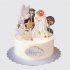 Классический торт на крещение девочки с леденцами №114243