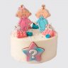 Торт на гендер пати будущий пол ребенка с шарами из мастики №114292