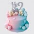 Детский торт с мишками и шарами на гендер пати №114298
