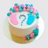 Белый торт со сладостями на гендер пати №114303
