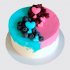 Торт на гендер пати с ягодами и сердечками №114305