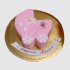 Торт в форме розовой коляски на 1 месяц девочке №114352