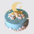 Прикольный торт на 1 месяц с малышами на луне №114380