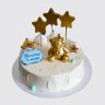 Праздничный торт на 2 месяца принцессе с короной №114397
