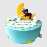 Торт для девочки с мишкой и безе на 2 месяца №114401