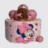 Торт с Минни Маусом и шарами из мастики на 3 месяца №114422