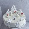 Торт на Новый год со снеговиком №121418