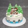 Торт на Новый год со снеговиком №121417
