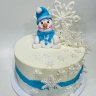Торт на Новый год со снеговиком №121419