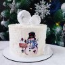 Торт на Новый год со снеговиком №121420