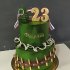 Двухъярусный торт на 23 февраля №121621