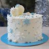 Торт на Новый год со снежинками №122310