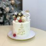 Торт на Новый год со снежинками №122320