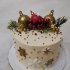 Торт на Новый год с шарами и украшениями №122342