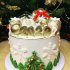Торт на Новый год с шарами и украшениями №122344