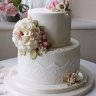 Свадебный торт с мастикой №126458
