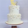 Свадебный торт с жемчугом №126629