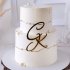 Свадебный торт с инициалами №126633