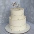 Свадебный торт с инициалами №126634