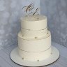 Свадебный торт с инициалами №126635