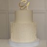 Свадебный торт с инициалами №126640