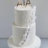 Свадебный торт с инициалами №126640