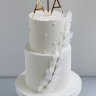 Свадебный торт с инициалами №126641
