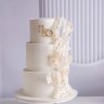 Свадебный торт с инициалами №126642