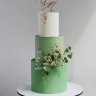 Свадебный торт с инициалами №126643